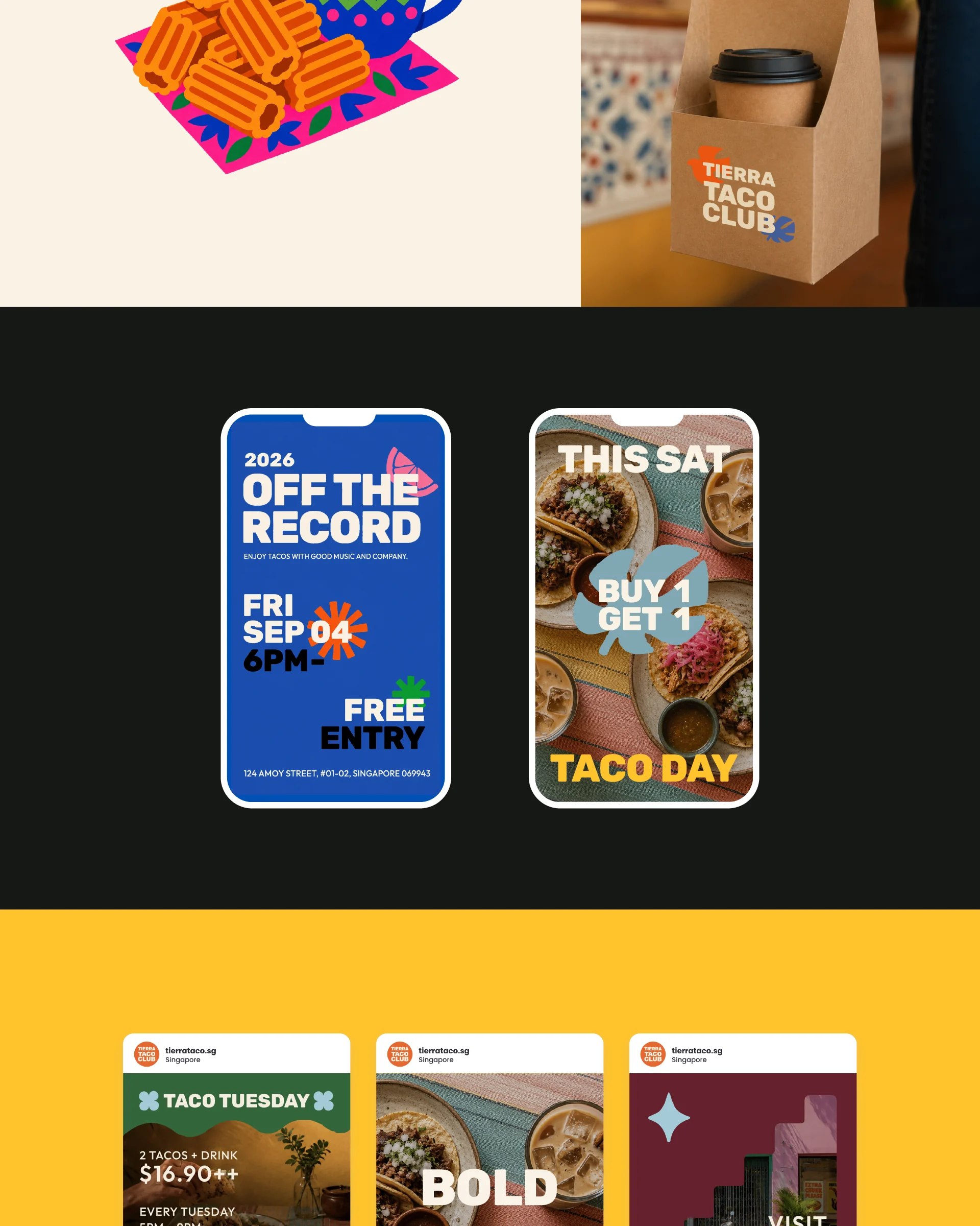 Tierra Taco Club brand identity case study
