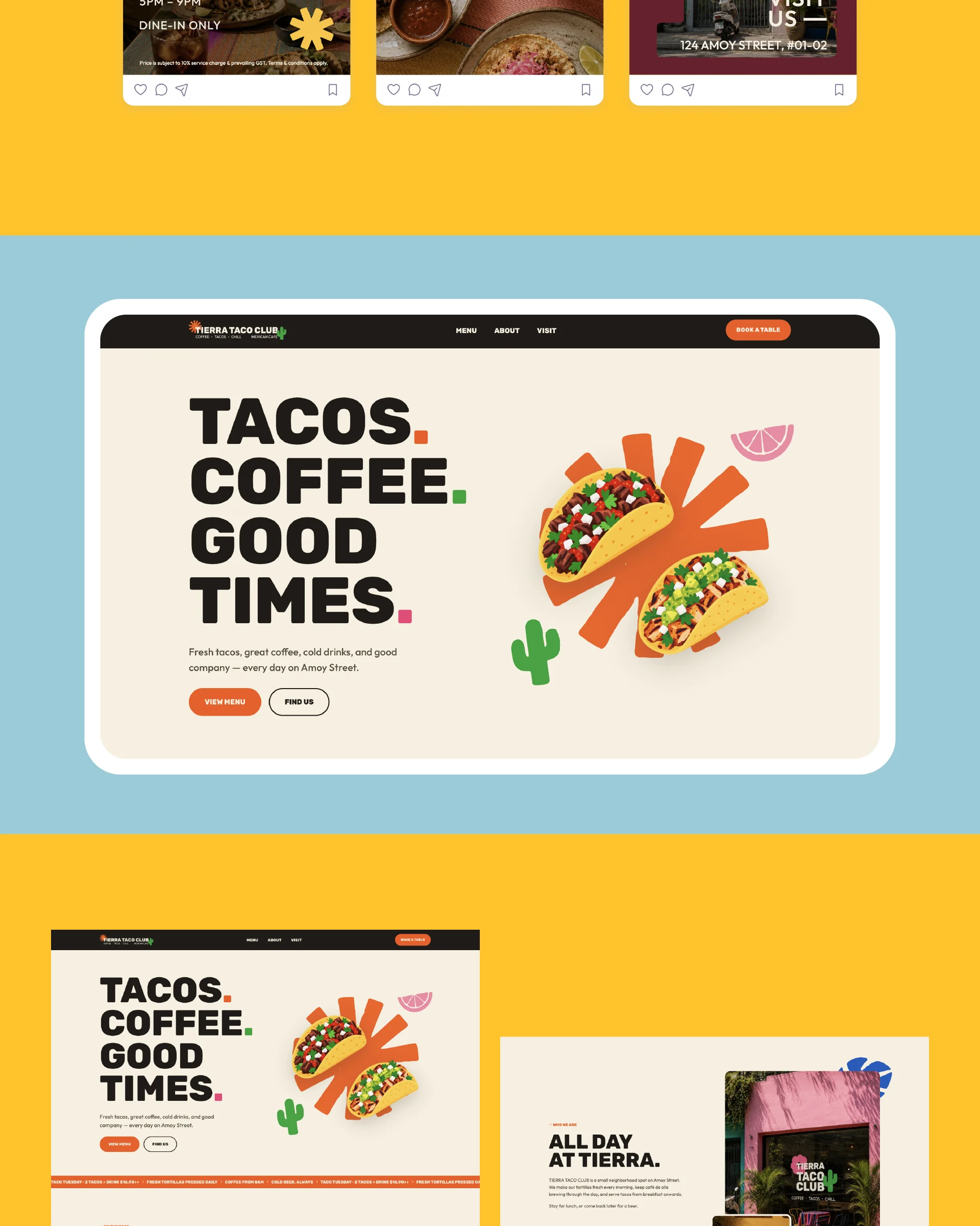 Tierra Taco Club brand identity case study